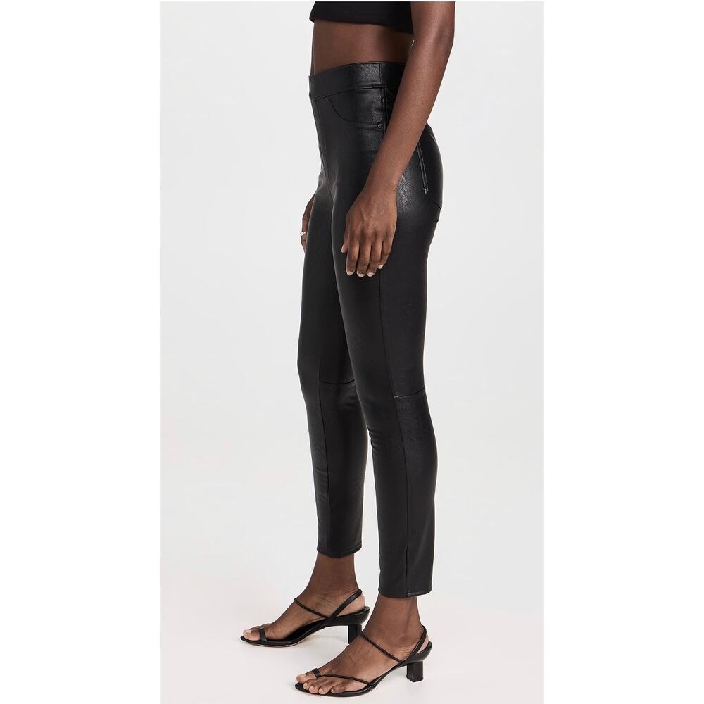 SPANX Faux Leather Like Ankle Skinny Pants, L - Picture 3 of 8